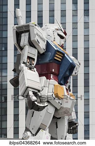 Picture - Giant Gundam robot statue, Odaiba, Tokyo, Japan, Asia. Fotosearch