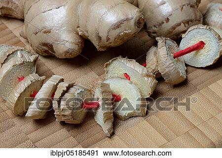 Ginger Tuber (Zingiber officinale) and dried slices View Large Photo Image Stock Image - Ginger Tuber (Zingiber officinale) and dried slices. Fotosearch