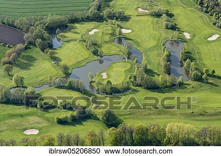Stock Image - Golf Course Gut Brettberg, Lohne, County of Vechta, Lower Saxony, Germany, Europe. Fotosearch