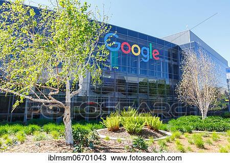 Stock Image - Google Headquarters HQ Headquarters in Mountain View, Califorinen, USA, North America. Fotosearch