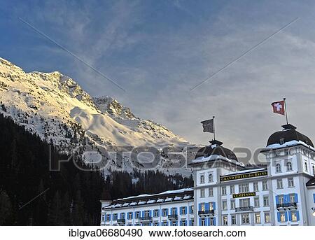 Grand Hotel des Bains Kempinski, St. Moritz, Grisons, Switzerland, Europe View Large Photo Image Stock Image - Grand Hotel des Bains Kempinski, St. Moritz, Grisons, Switzerland, Europe. Fotosearch