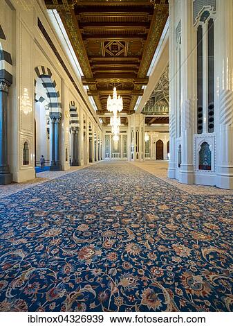Great Sultan Qaboos Grand Mosque, interior, Muscat, Oman, Asia View Large Photo Image Stock Photo - Great Sultan Qaboos Grand Mosque, interior, Muscat, Oman, Asia. Fotosearch