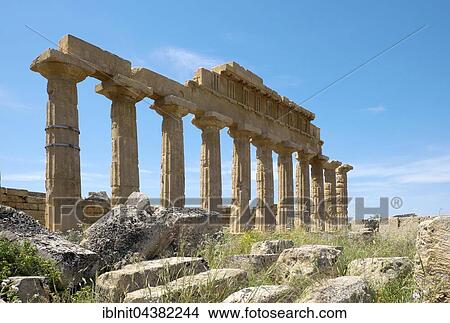Greek ancient Temple C, Acropolis, Archaeological Park Selinunte, Selinunte, Sicily, Italy, Europe View Large Photo Image Picture - Greek ancient Temple C, Acropolis, Archaeological Park Selinunte, Selinunte, Sicily, Italy, Europe. Fotosearch