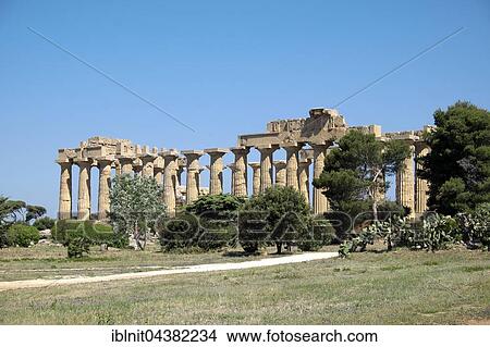 Greek ancient Temple E, Archaeological Park Selinunte, Selinunte, Sicily, Italy, Europe View Large Photo Image Picture - Greek ancient Temple E, Archaeological Park Selinunte, Selinunte, Sicily, Italy, Europe. Fotosearch
