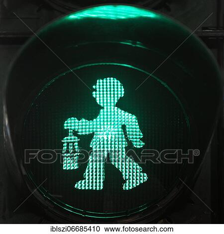 Green pedestrian traffic light man as miner with pit lamp, Castrop-Rauxel, Ruhr area, North Rhine-Westphalia, Germany, Europe View Large Photo Image Stock Image - Green pedestrian traffic light man as miner with pit lamp, Castrop-Rauxel, Ruhr area, North Rhine-Westphalia, Germany, Europe. Fotosearch