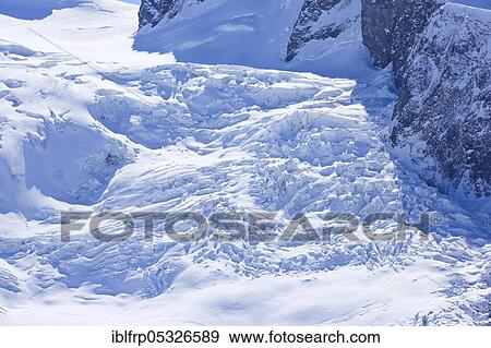 Stock Photo - Haengengletscher, hanging glacier, Valais, Switzerland, Europe. Fotosearch