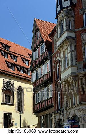 Half-timbered house in old town, Tübingen, Baden-Württemberg, Germany, Europe View Large Photo Image Stock Photo - Half-timbered house in old town, Tübingen, Baden-Württemberg, Germany, Europe. Fotosearch