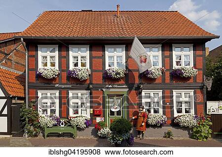 half-timbered house Villa Romantika, Hitzacker, Lower Saxony, Germany, Europe View Large Photo Image Stock Photo - half-timbered house Villa Romantika, Hitzacker, Lower Saxony, Germany, Europe. Fotosearch