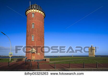 Stock Image - Hamburg Lighthouse, Alte Liebe, Cuxhaven, Lower Saxony, Germany, Europe. Fotosearch