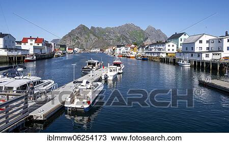 Harbour and houses, Henningsvær, Lofoten, Nordland, Norway, Europe View Large Photo Image Stock Image - Harbour and houses, Henningsvær, Lofoten, Nordland, Norway, Europe. Fotosearch