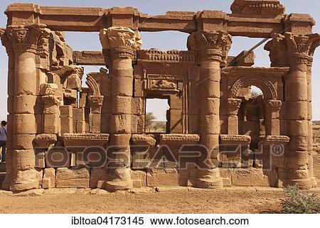 Stock Photography - Hathor Temple or Roman Kiosk, Naga, Nubia, Nahr an-Nil, Sudan, Africa. Fotosearch