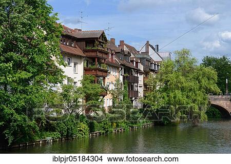 Haueser an der Pegnitz, Nuremberg, Central Franconia, Bavaria, Germany, Europe View Large Photo Image Picture - Haueser an der Pegnitz, Nuremberg, Central Franconia, Bavaria, Germany, Europe. Fotosearch
