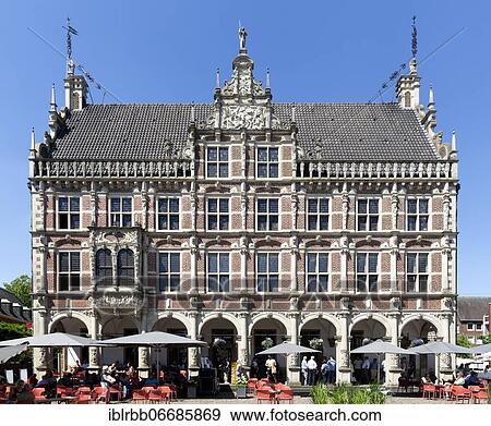 Historic town hall at the market, Dutch brick renaissance, Bocholt, Münsterland, North Rhine-Westphalia, Germany, Europe View Large Photo Image Stock Photo - Historic town hall at the market, Dutch brick renaissance, Bocholt, Münsterland, North Rhine-Westphalia, Germany, Europe. Fotosearch