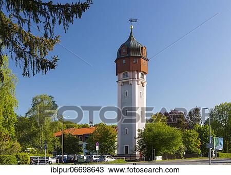 Stock Image - Historic water tower, Freiberg, Saxony, Germany, Europe. Fotosearch