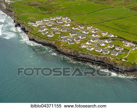 Holiday resort, holiday homes on cliffs, Liscannnor Bay, Liscannor, County Clare, Ireland, Europe View Large Photo Image Stock Photography - Holiday resort, holiday homes on cliffs, Liscannnor Bay, Liscannor, County Clare, Ireland, Europe. Fotosearch