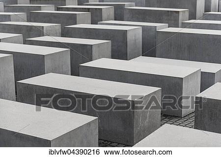 Stock Photograph - Holocaust Memorial, Memorial to the Murdered Jews of Europe, steles made of concrete, Berlin, Germany, Europe. Fotosearch