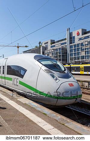 ICE 3 Velaro D train multiple unit locomotive in Stuttgart main station in Germany portrait format, Stuttgart, Germany, Europe View Large Photo Image Stock Photo - ICE 3 Velaro D train multiple unit locomotive in Stuttgart main station in Germany portrait format, Stuttgart, Germany, Europe. Fotosearch