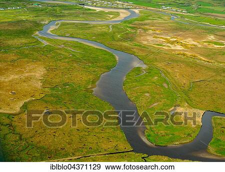 Inagh River, meanders towards sea, County Clare, Ireland, Europe View Large Photo Image Stock Photo - Inagh River, meanders towards sea, County Clare, Ireland, Europe. Fotosearch