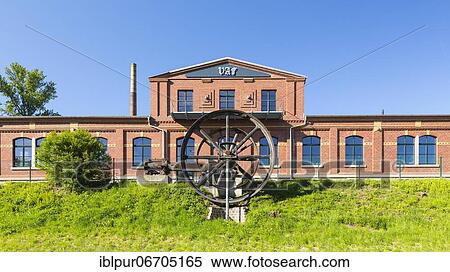 Stock Photography - Industrial architecture, VAF Vogtländische Armaturenfabrik, Mylau, Vogtland, Saxony, Germany, Europe. Fotosearch
