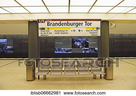 Information and seating at Brandenburg Gate station on the U5 underground line, Berlin, Germany, Europe View Large Photo Image Stock Image - Information and seating at Brandenburg Gate station on the U5 underground line, Berlin, Germany, Europe. Fotosearch