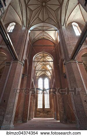 Interior of George Church, Gothic brick building, Wismar, Mecklenburg-Western Pomerania, Germany, Europe View Large Photo Image Picture - Interior of George Church, Gothic brick building, Wismar, Mecklenburg-Western Pomerania, Germany, Europe. Fotosearch