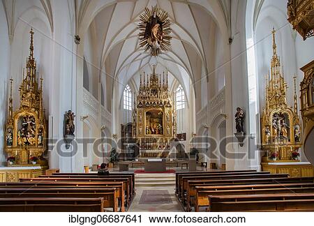 Interior of the town parish church, Bad Tölz, Isar valley, Isar, Upper Bavaria, Bavaria, Germany, Europe View Large Photo Image Stock Image - Interior of the town parish church, Bad Tölz, Isar valley, Isar, Upper Bavaria, Bavaria, Germany, Europe. Fotosearch