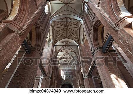 Interior, vault of George Church, Gothic brick building, Wismar, Mecklenburg-Western Pomerania, Germany, Europe View Large Photo Image Stock Photo - Interior, vault of George Church, Gothic brick building, Wismar, Mecklenburg-Western Pomerania, Germany, Europe. Fotosearch