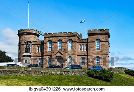 Inverness Castle, Flag of Scotland, Inverness, Scotland, UK View Large Photo Image Stock Photograph - Inverness Castle, Flag of Scotland, Inverness, Scotland, UK. Fotosearch