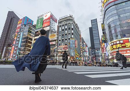 Kabukicho, crossing at nightfall, Shinjuku, Tokyo, Japan, Asia View Large Photo Image Stock Photo - Kabukicho, crossing at nightfall, Shinjuku, Tokyo, Japan, Asia. Fotosearch