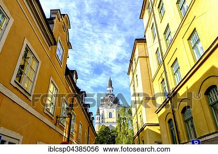 Stock Photograph - Katarina church, Katarina kyrka, Sodermalm district, Stockholm, Sweden, Europe. Fotosearch