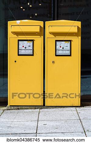 Large letterboxes, Deutsche Post, Stuttgart, Baden-Württemberg, Germany, Europe View Large Photo Image Stock Photography - Large letterboxes, Deutsche Post, Stuttgart, Baden-Württemberg, Germany, Europe. Fotosearch