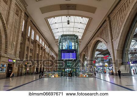 Leipzig Central Station Deutsche Bahn DB Halle in Leipzig, Germany, Europe View Large Photo Image Stock Image - Leipzig Central Station Deutsche Bahn DB Halle in Leipzig, Germany, Europe. Fotosearch