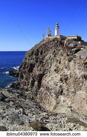 Lighthouse Faro del Cabo de Gata, Cabo de Gata-Níjar Natural Park, Nijar, Almeria, Andalusia, Spain, Europe View Large Photo Image Stock Image - Lighthouse Faro del Cabo de Gata, Cabo de Gata-Níjar Natural Park, Nijar, Almeria, Andalusia, Spain, Europe. Fotosearch