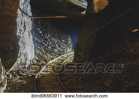Stock Image - Limestone mine, old mine, Lost Place, Belgium, Europe. Fotosearch