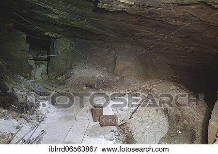 Stock Photo - Limestone mine, old mine, Lost Place, Belgium, Europe. Fotosearch