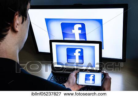 Logo Facebook View Large Photo Image Stock Photo - Logo Facebook. Fotosearch