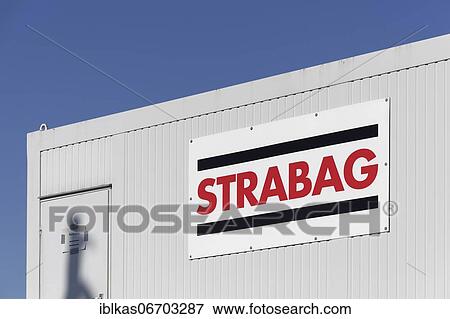 Logo of Strabag AG on a construction container, construction company for road construction, Düsseldorf, North Rhine-Westphalia, Germany, Europe View Large Photo Image Stock Photo - Logo of Strabag AG on a construction container, construction company for road construction, Düsseldorf, North Rhine-Westphalia, Germany, Europe. Fotosearch