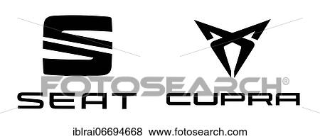 Logo of the car brand Seat and Cupra, free space on white background View Large Photo Image Stock Photo - Logo of the car brand Seat and Cupra, free space on white background. Fotosearch