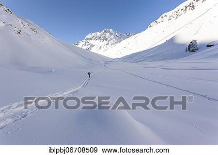 Lonely ski tourer, touring area Westfalenhaus, Sellrain, Tyrol, Austria, Europe View Large Photo Image Stock Photo - Lonely ski tourer, touring area Westfalenhaus, Sellrain, Tyrol, Austria, Europe. Fotosearch