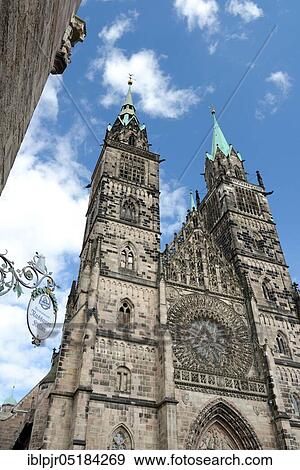 Lorenzkirche, west facade, gothic, Nuremberg, Franconia, Bavaria, Germany, Europe View Large Photo Image Stock Photo - Lorenzkirche, west facade, gothic, Nuremberg, Franconia, Bavaria, Germany, Europe. Fotosearch