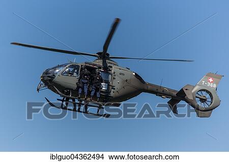 Luchs special operations group, Lucerne police during exercise, Eurocopter EC635, rescue team, Switzerland, Europe View Large Photo Image Picture - Luchs special operations group, Lucerne police during exercise, Eurocopter EC635, rescue team, Switzerland, Europe. Fotosearch