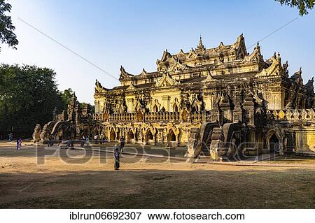Maha Aungmye Bonzan Monastery, Inwa or Ava, Mandalay, Myanmar, Asia View Large Photo Image Stock Photo - Maha Aungmye Bonzan Monastery, Inwa or Ava, Mandalay, Myanmar, Asia. Fotosearch