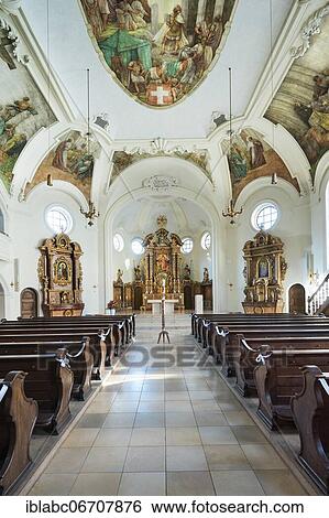 Main altar and ceiling frescoes, Church of Saint Sylvester, Schwabing, Munich, Upper Bavaria, Bavaria, Germany, Europe View Large Photo Image Stock Photograph - Main altar and ceiling frescoes, Church of Saint Sylvester, Schwabing, Munich, Upper Bavaria, Bavaria, Germany, Europe. Fotosearch