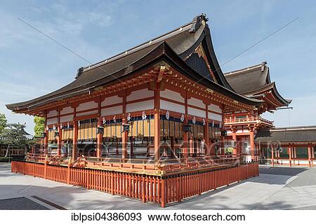 Main hall, Fushimi Inari-taisha Shrine, Kyoto, Japan, Asia View Large Photo Image Stock Image - Main hall, Fushimi Inari-taisha Shrine, Kyoto, Japan, Asia. Fotosearch