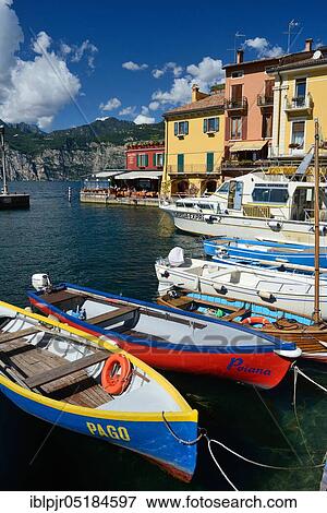 Malcesine, Port, Lake Garda, Province of Verona, Veneto Region, Italy, Europe View Large Photo Image Stock Photo - Malcesine, Port, Lake Garda, Province of Verona, Veneto Region, Italy, Europe. Fotosearch