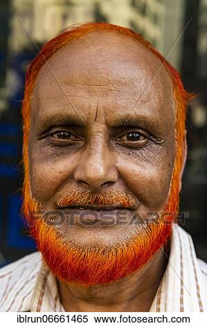 Man with a coloured beard, Kawran Bazar, Dhaka, Bangladesh, Asia View Large Photo Image Stock Photography - Man with a coloured beard, Kawran Bazar, Dhaka, Bangladesh, Asia. Fotosearch