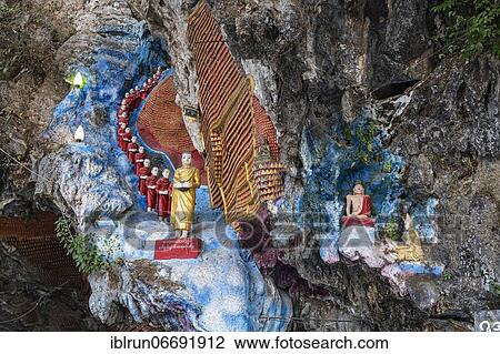 Many buddhas in the Kaw Ka Thawng cave, Hpa-An, Kayin state, Myanmar, Asia View Large Photo Image Stock Image - Many buddhas in the Kaw Ka Thawng cave, Hpa-An, Kayin state, Myanmar, Asia. Fotosearch