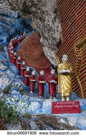 Many buddhas in the Kaw Ka Thawng cave, Hpa-An, Kayin state, Myanmar, Asia View Large Photo Image Stock Photograph - Many buddhas in the Kaw Ka Thawng cave, Hpa-An, Kayin state, Myanmar, Asia. Fotosearch