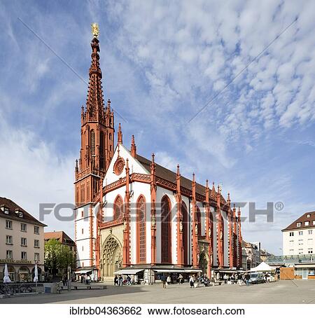 Stock Image - Marienkapelle on the market square, Würzburg, Lower Franconia, Bavaria, Germany, Europe. Fotosearch