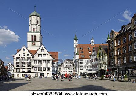 Marktplatz, Parish Church of St. Maria and Martin, Biberach an der Riss, Upper Swabia, Baden-Württemberg, Germany, Europe View Large Photo Image Picture - Marktplatz, Parish Church of St. Maria and Martin, Biberach an der Riss, Upper Swabia, Baden-Württemberg, Germany, Europe. Fotosearch